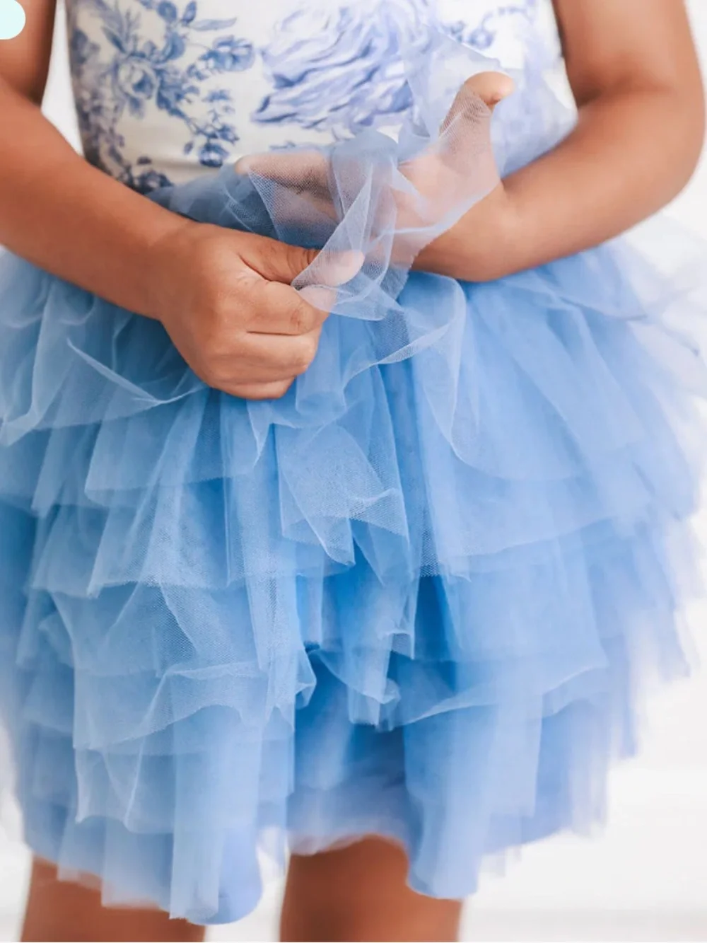 Posh Peanut Briar Ruffled Tulle Smocked Dress